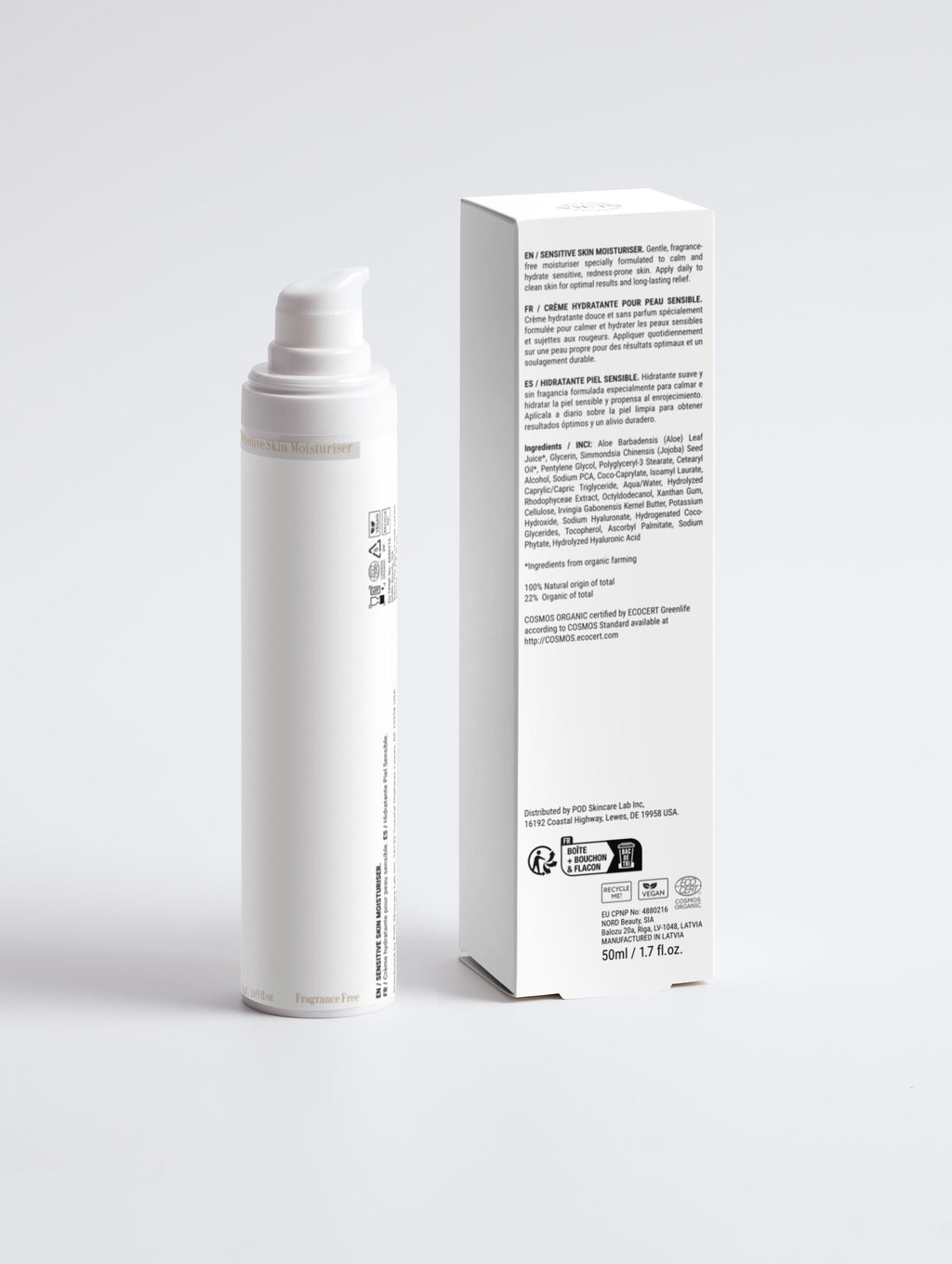 Sensitive Skin Moisturiser, Fragrance Free